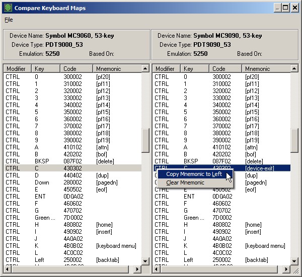 microsoft keyboard mapping for map