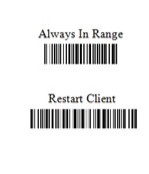 always in range and restart barcodes